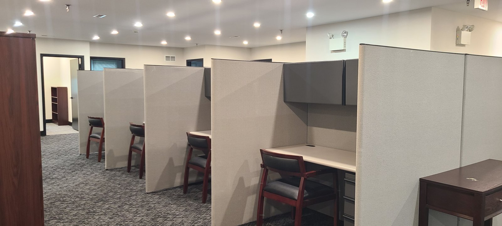 Open cubicle work area