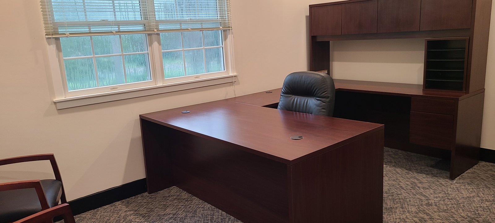 Inside office with window