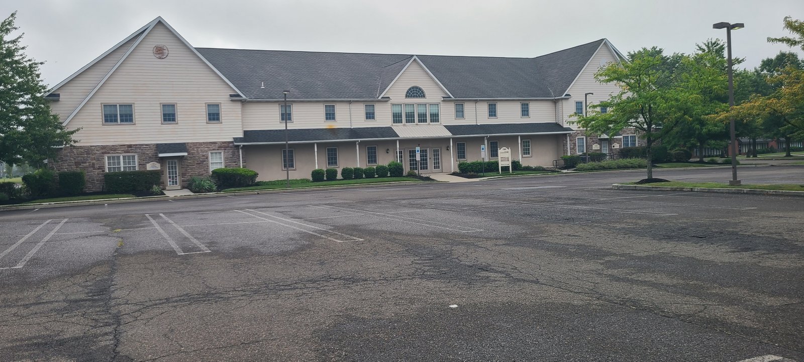 Parking area outside building